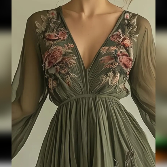 Bohemian Floral Maxi Dress - Picture 4 of 6